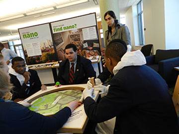 Latin School students at Nano! Mini-Exhibit