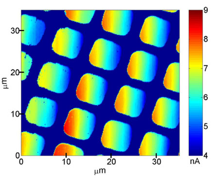 Atomic force photovoltaic microscopy image